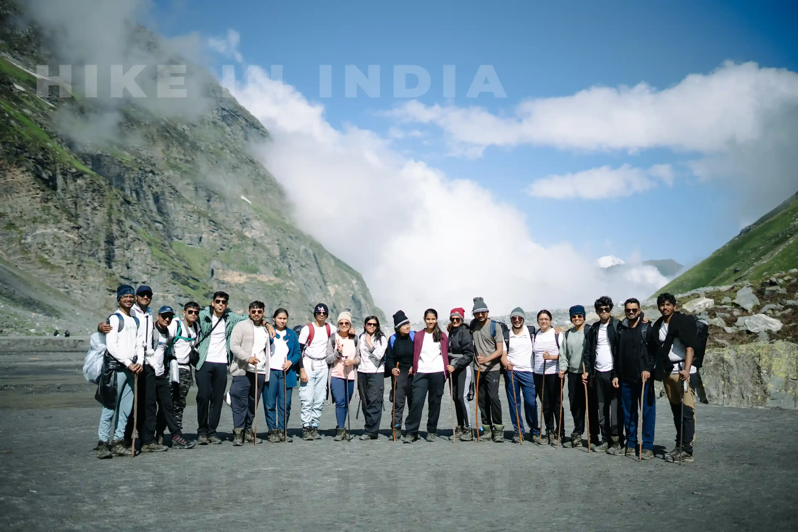 Group going to Balu ka Ghera at Hampta Pass Trek