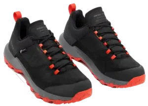 Men Waterproof Hiking Shoes Low Ankle with Cushion Comfort Black - MH500
