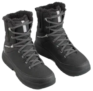 Men’s warm and waterproof hiking boots, NH100 - Black