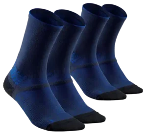 Unisex Anti-Friction High Ankle Socks with Quick Drying 2 Pairs Blue - NH500