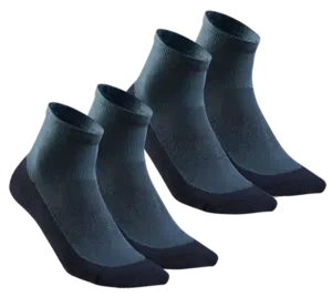 Unisex Quick Dry Mid Ankle Socks 2 Pairs Blue - NH50