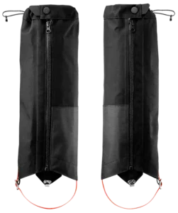 Waterproof mountaineering gaiters, black